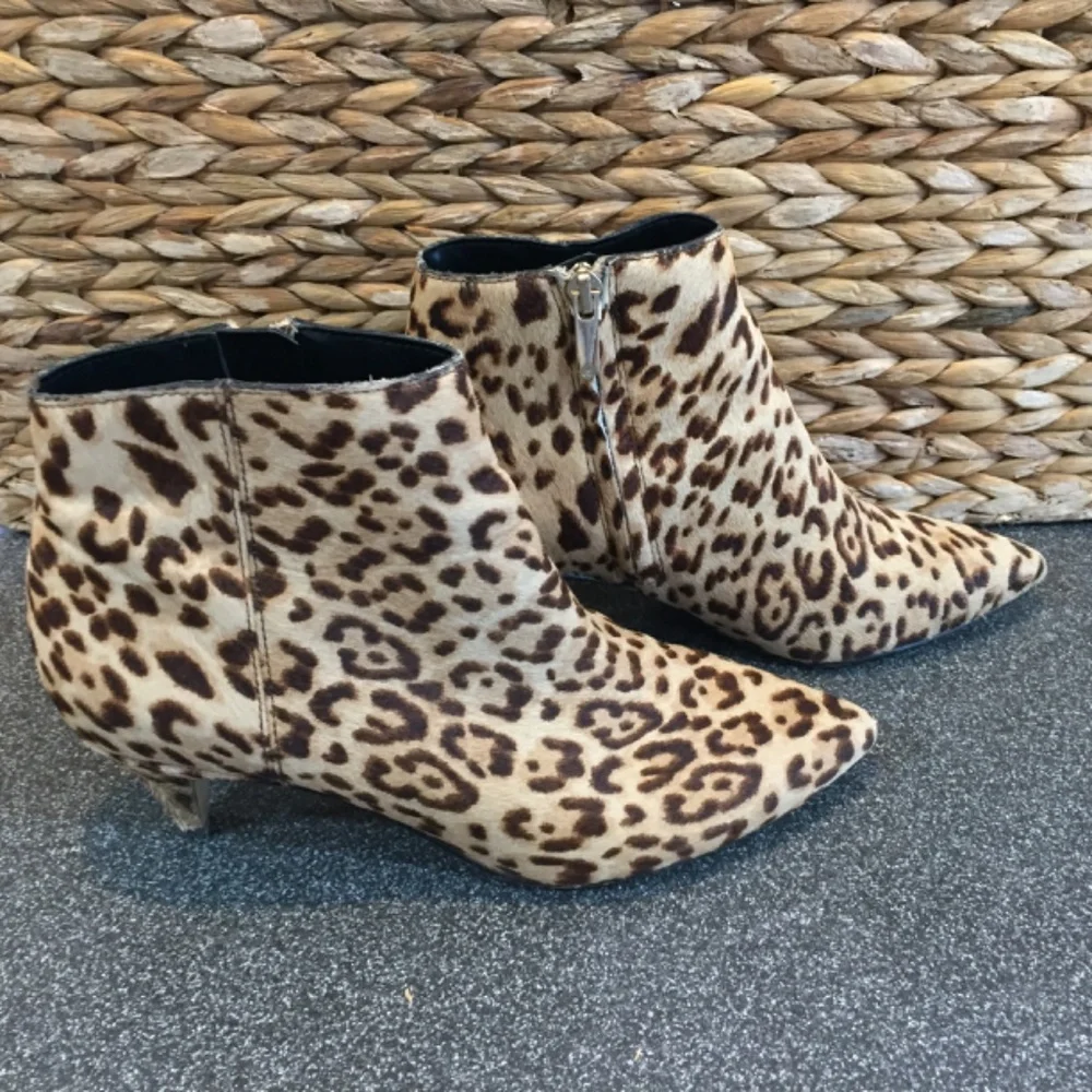 Sam Edelman Leopard Print Calf Hair Ankle Boots